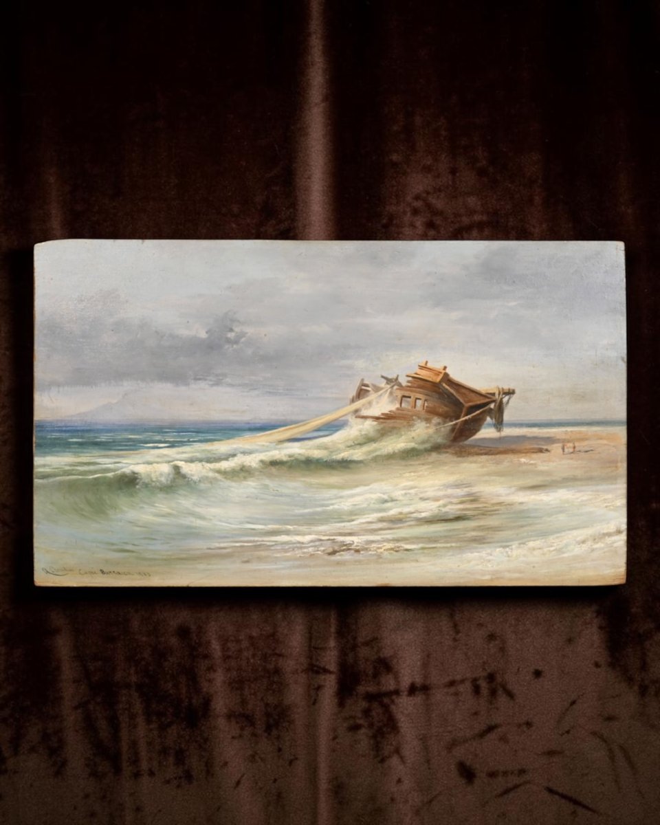 Andrea Cherubini - "capri Burrasca" - Italy, Second Half Of The 19th Century